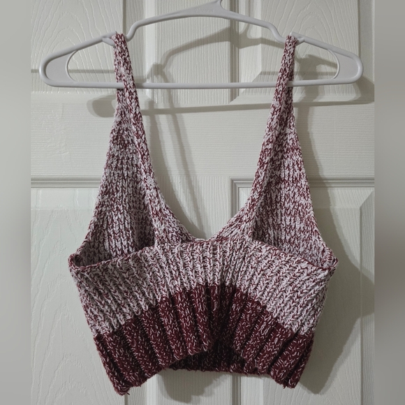 Free People Here All Day Brami Top, Cropped Two Tone Knit Sweater Cami Tank EUC! - Picture 7 of 11